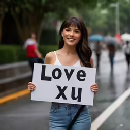a woman with an i love you sign on her left arm