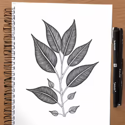 drawing on paper with pens and pen