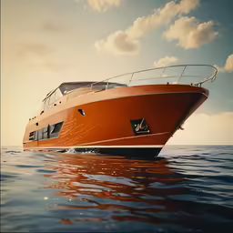 the large, well made boat is in the water
