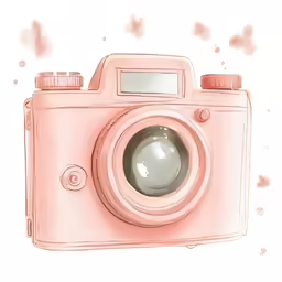 an artistic, watercolor photograph of a camera