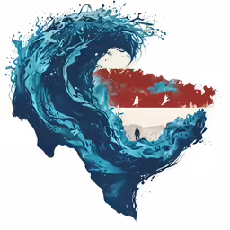 the image has an interesting wave in it