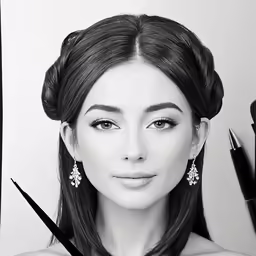 a beautiful woman is dressed up for makeup
