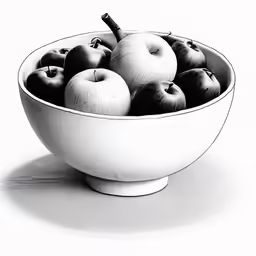 a bowl that has some apples in it