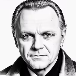 the image has been drawn of a man in a suit