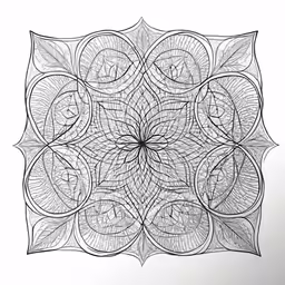 this is a line drawing of a flower with many petals