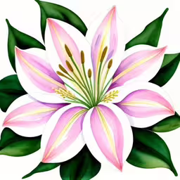 a pink flower with green leaves in its center