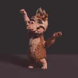 a cat in costume poses on a black surface