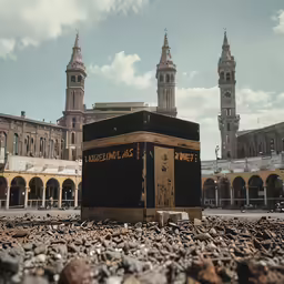 the old box is in front of the building