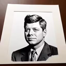 this is a picture of a man with hair styled into a suit and tie