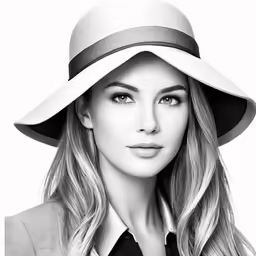 a woman is posing in a hat