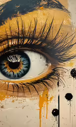 a close up of a persons eye with the eyeball