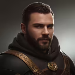 the image is of a man in his armor