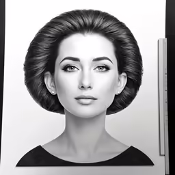 a pencil drawing of an image of a woman