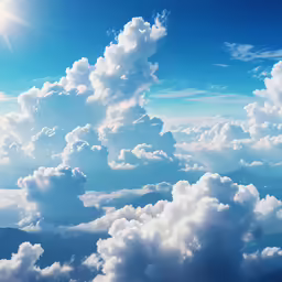 a view out the airplane window while looking into the sky