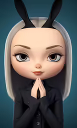 a digital illustration of a creepy girl
