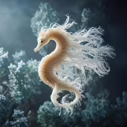 a dragon that is in the air near some trees