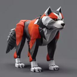 a wolf animal that is looking like it is wearing a costume