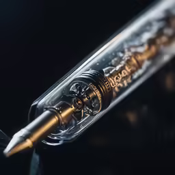 a close up of an electronic pen that has been opened