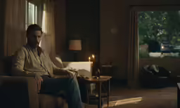 a man with a beard and wearing a jacket sitting on a couch