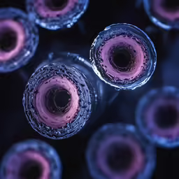 pink and black pipes in an oval shape