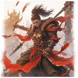 an animated male with a sword in his hand