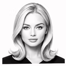 a woman wearing long blonde hair and makeup