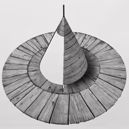 a circular bench made out of wooden boards