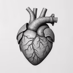 the human heart, made out of graph paper