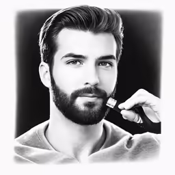 there is a black and white photograph of a man