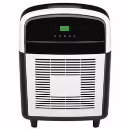 the black and white humider with a green light on top