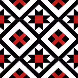 a red and black pattern made up of squares