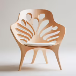 the wooden chair is made out of wood