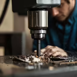 a man is using a milling machine to milling
