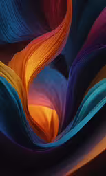 a large flower has multiple colored petals inside,a multi - colored design is shown with wavy lines