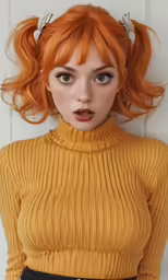 a doll with hair tied to its head