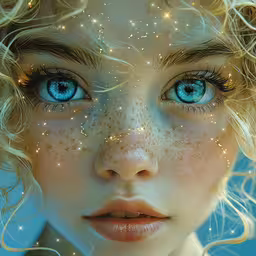 a pretty little girl with blue eyes and long blonde hair,a young girl has beautiful blue eyes and golden curls
