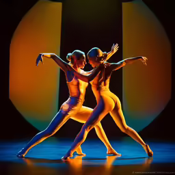 two people that are in the middle of some dancing