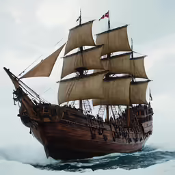 a sailing boat out in the ocean with white waves
