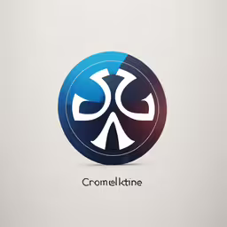 logo design for the company called cromenlltitine,a blue circle with the words cromfellatinne in it