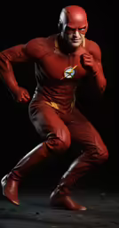 the flash is wearing his red and yellow cape