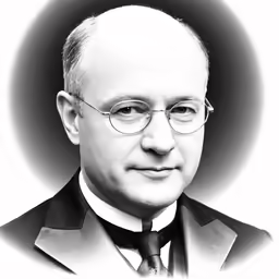 a man with glasses and a suit and tie