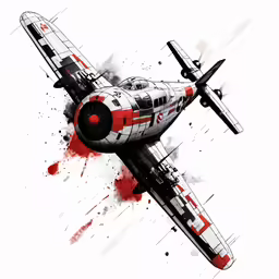 a drawing of an airplane on the ground