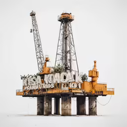 the work crane has been placed on top of a construction site