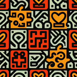 the word love in different colors, surrounded by different shapes and sizes
