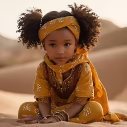 a young african american girl posing for a photograph