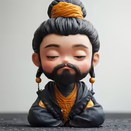 a little statue of an asian woman
