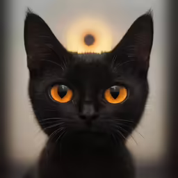 an image of a cat that has an eyeball on it