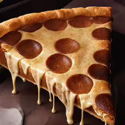 the slice is cut in half and ready to eat