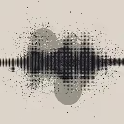 an abstract graphic of a bird with a full moon