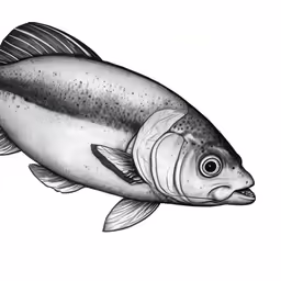 fish on a white background, illustration stock photo